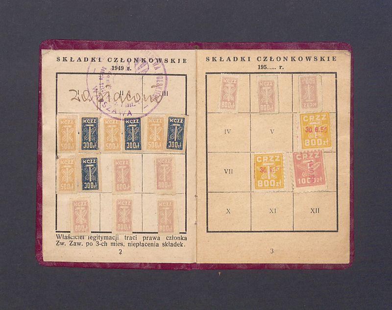 Związek Nauczycielstwa Polskiego: legitymacja 