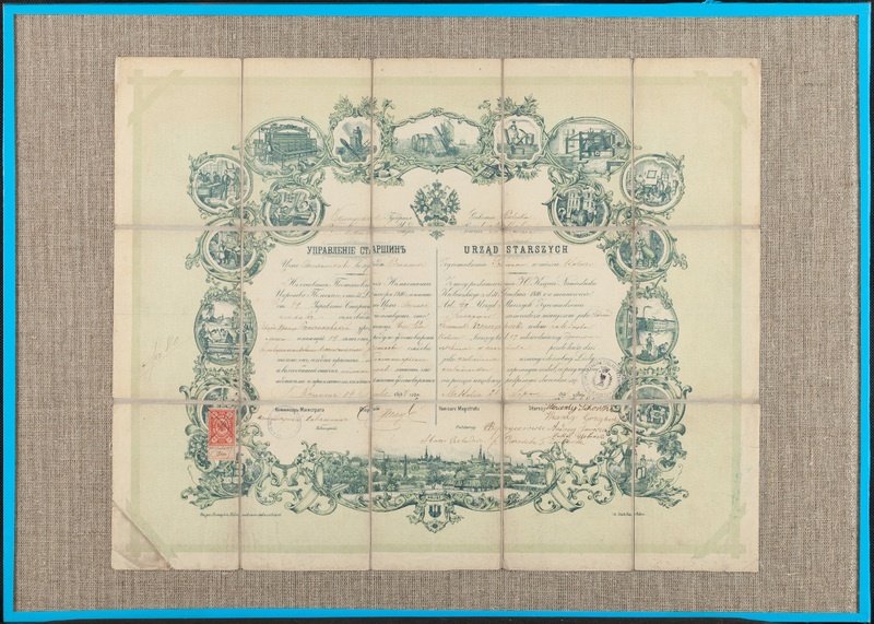 Dyplom Urzędu Starszych Zgromadzenia Szewców