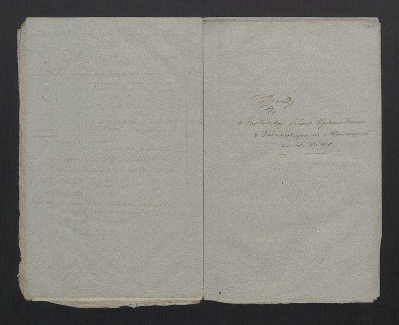 Wykaz Rezultatu Rachunku Skrzynki Rzemieślniczej Zgromadzenia Bednarskiego Okręgu i Miasta Stawiszyna za r. 1848