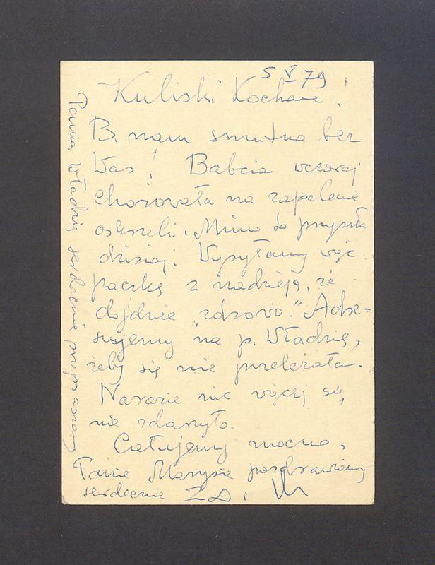 Kuliski Kochane! B. nam smutno bez Was [...]