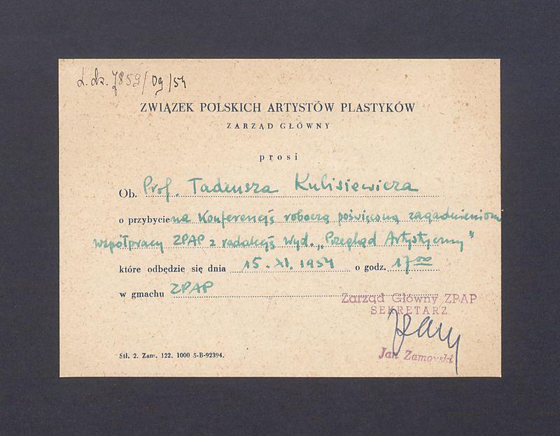 Związek Polskich Artystów Plastyków: zaproszenie na konferencję
