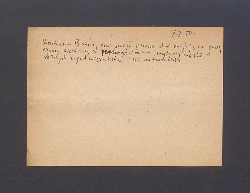 Kochana Basiu, czas mija i nasze dni mijają [...]