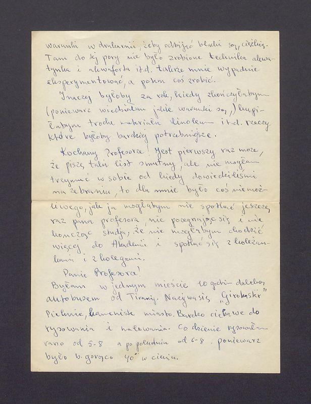 Kochany Profesorze [...]