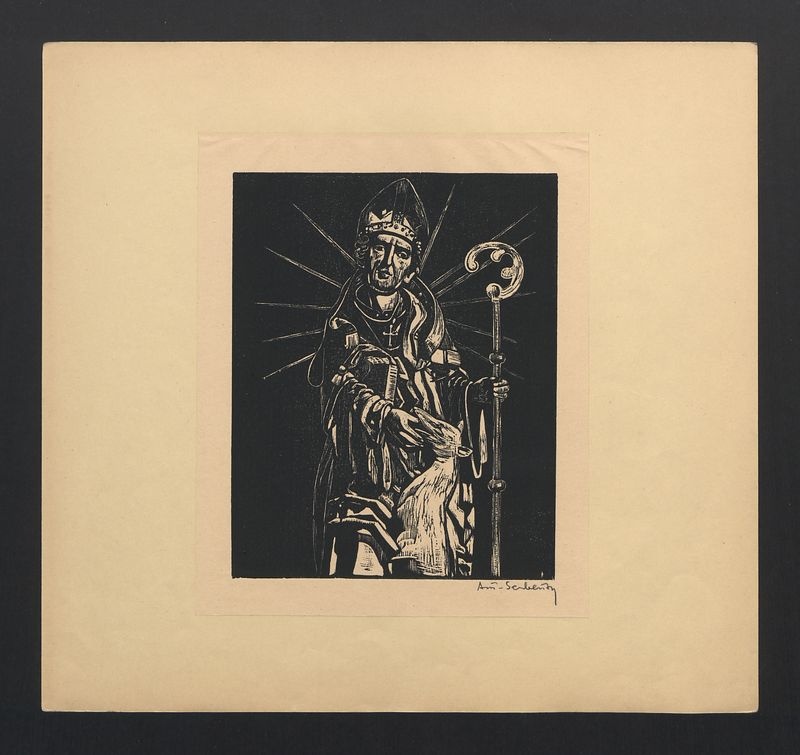 Figura św. Idziego w Mikorzynie