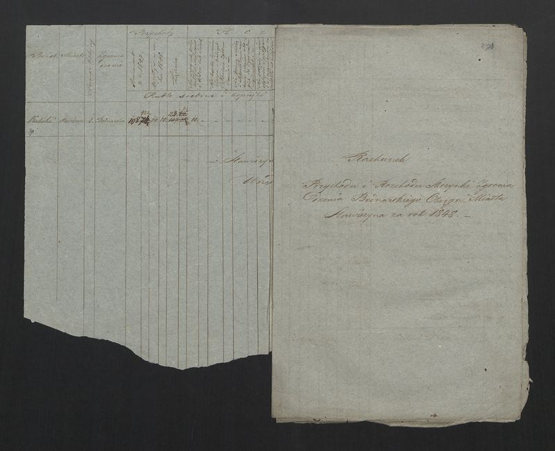 Wykaz Rezultatu Rachunku Skrzynki Rzemieślniczej Zgromadzenia Bednarskiego Okręgu i Miasta Stawiszyna za r. 1848