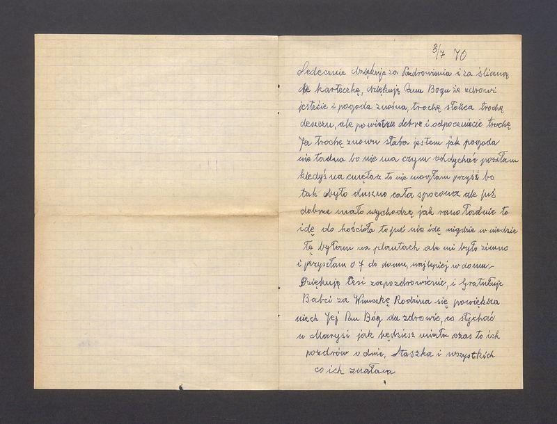 Serdecznie dziękuję za pozdrowienia i za śliczną karteczkę [...]