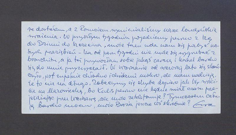 Kochana Basiu i Tato, dziękuję za karteczkę [...]