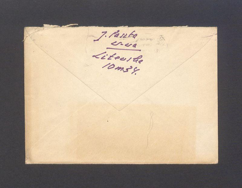 Koperta, adr. WP. B. i T. Kulisiewiczowie