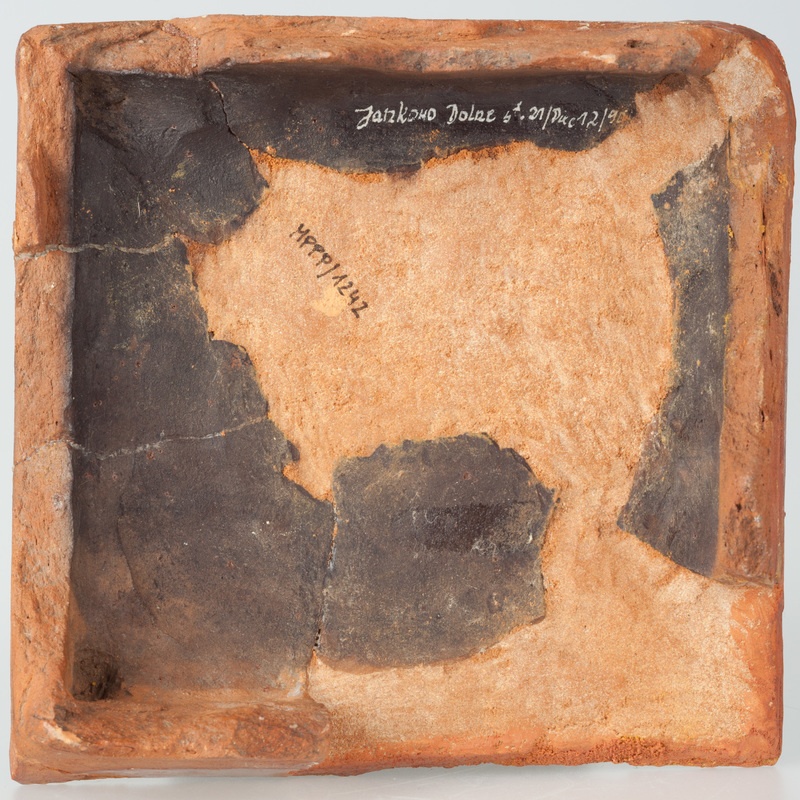 Kafel z trzema gończymi psami