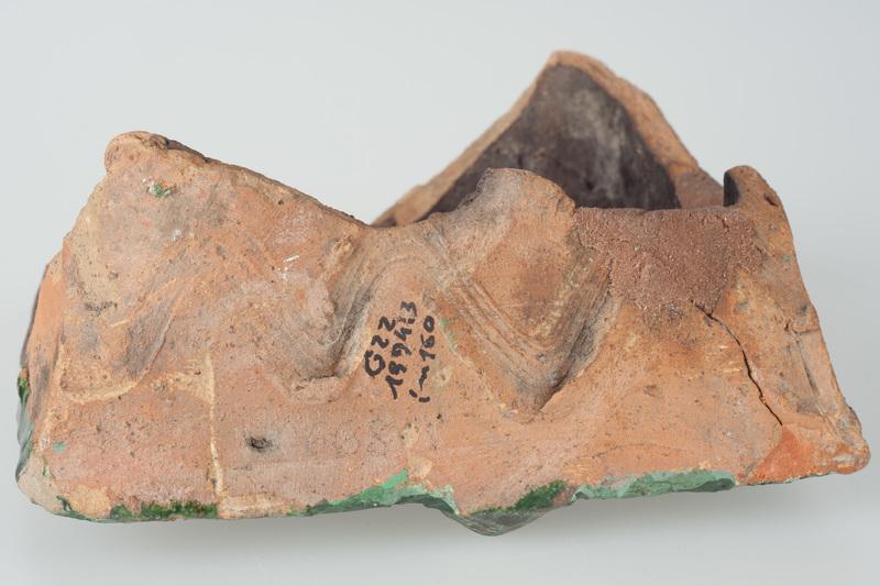 Kafel z wyobrażeniem Samsona walczącego z lwem