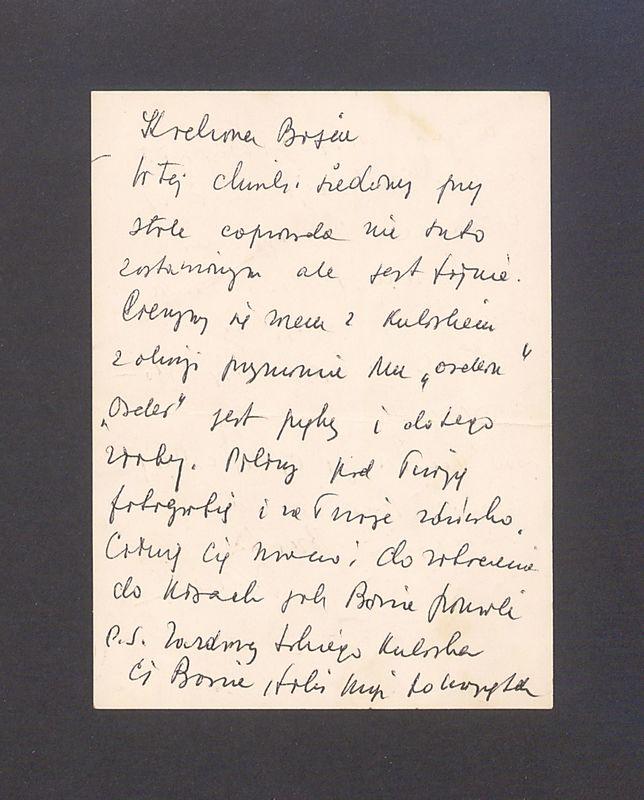 Kochana Basiu. W tej chwili siedzimy przy stole [...]