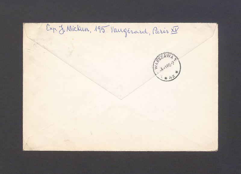 Koperta, adr. Ob. B. i T. Kulisiewiczowie