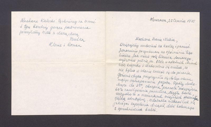 Kochana Basiu i Tadziu, Dziękujemy serdecznie za kartkę [...]