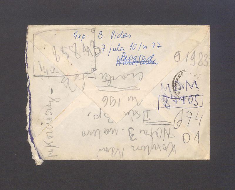 Koperta, adr. W. Państwo B. i T. Kulisiewicz