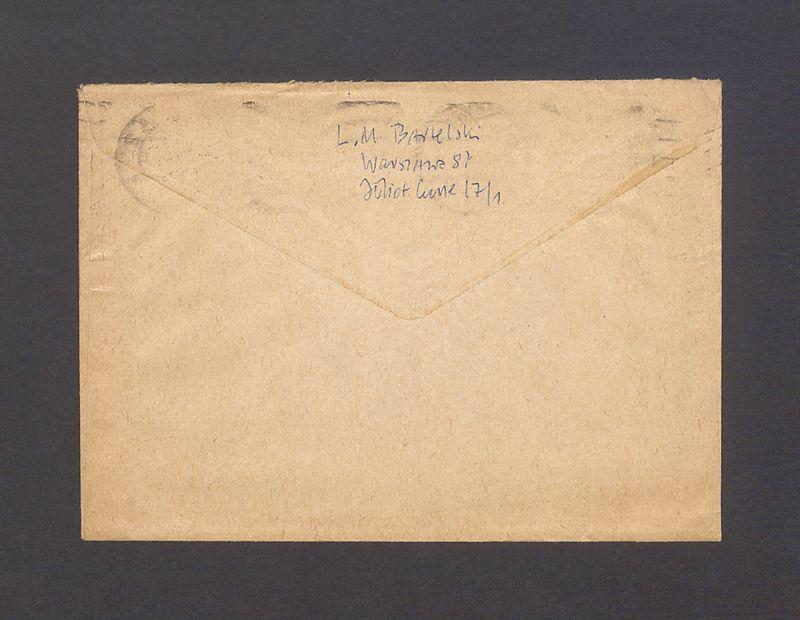 Koperta, adr. W.P. Barbara i Tadeusz Kulisiewiczowie