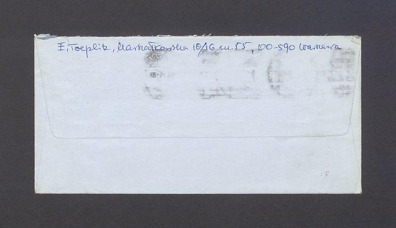 Koperta, adr. WPaństwo Barbara i Tadeusz Kulisiewicz