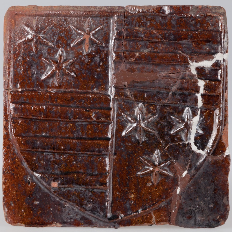 Kafel z herbem hrabiów Cilli