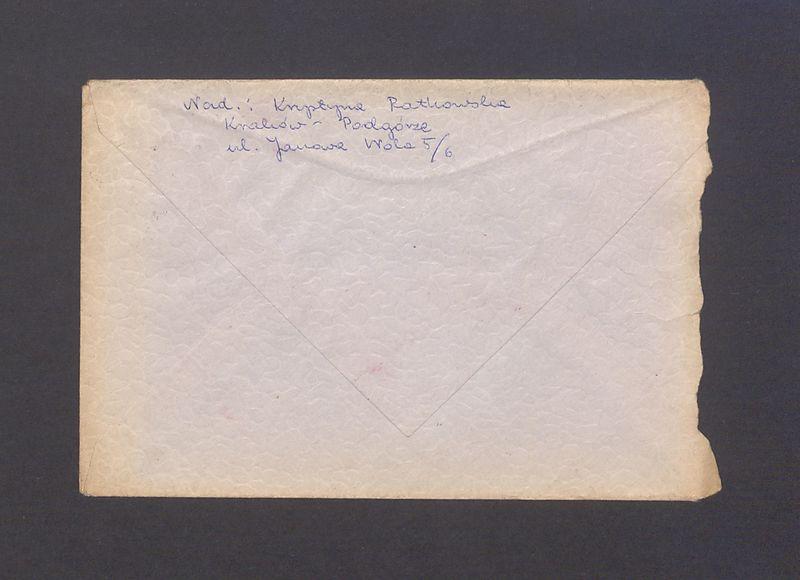 Koperta, nad. Krystyna Ratkowska