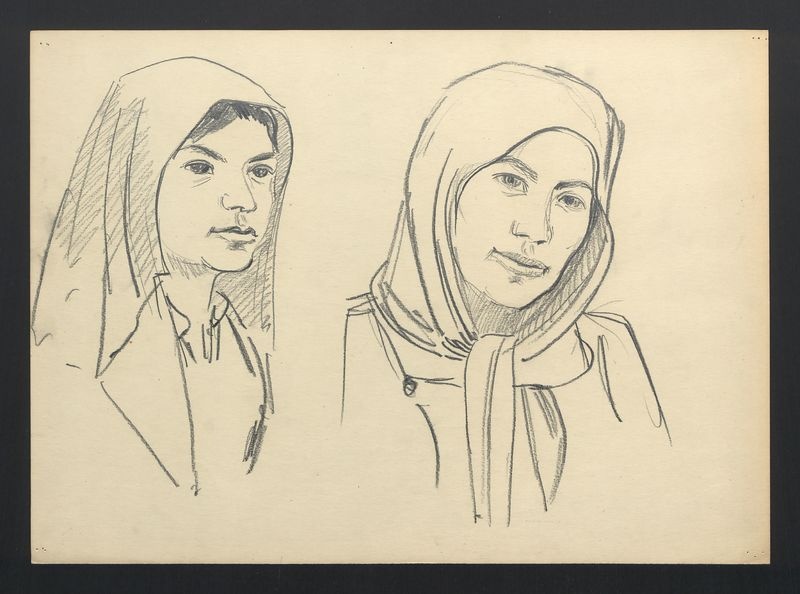 Szkice głów kobiecych - Albania