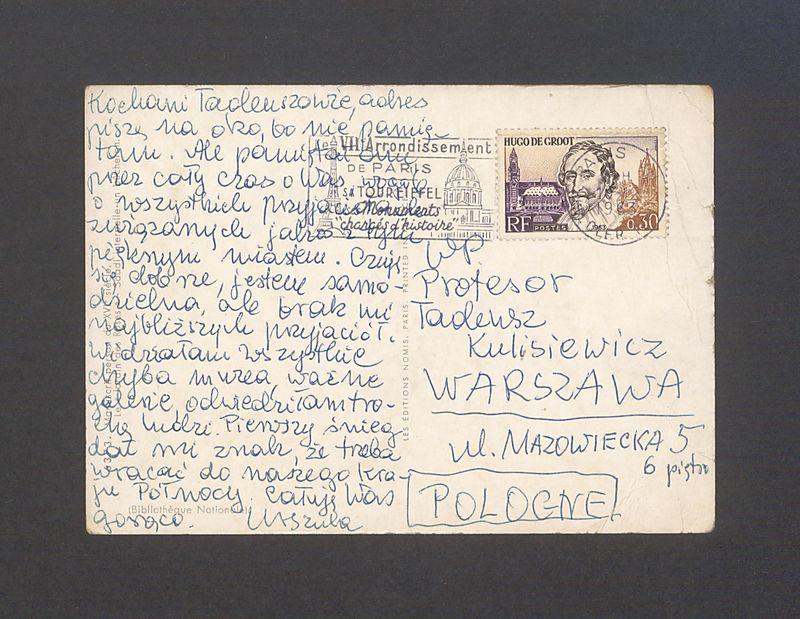 Kochani Tadeuszowie, adres piszę na oko [...]