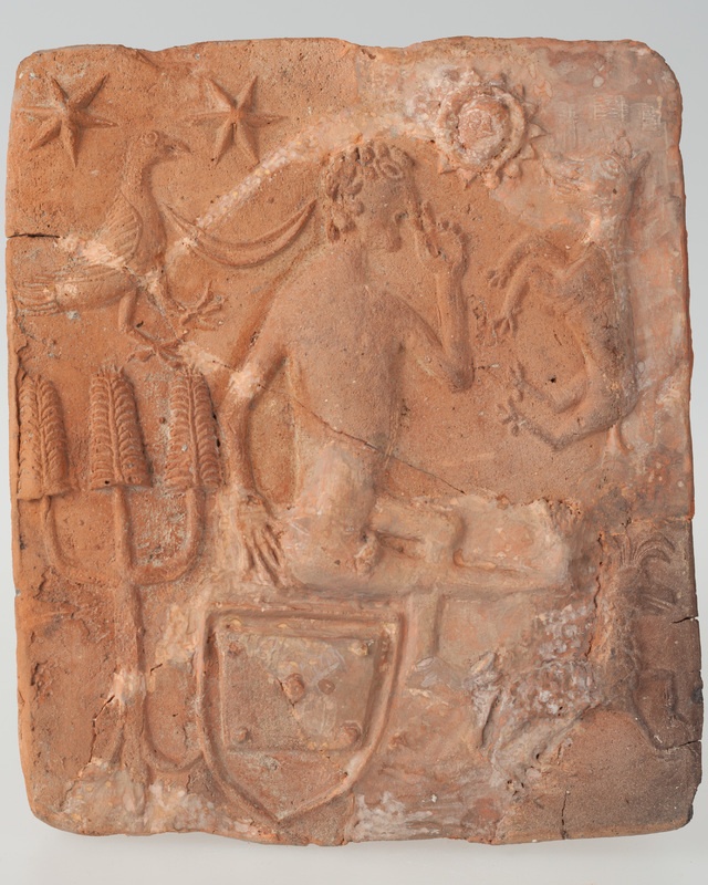 Kafel z wyobrażeniem Adama nazywającego stworzenia