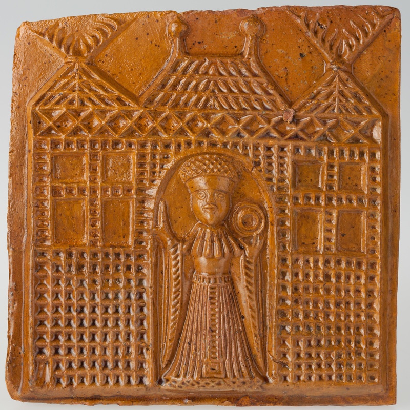 Kafel z postacią kobiety