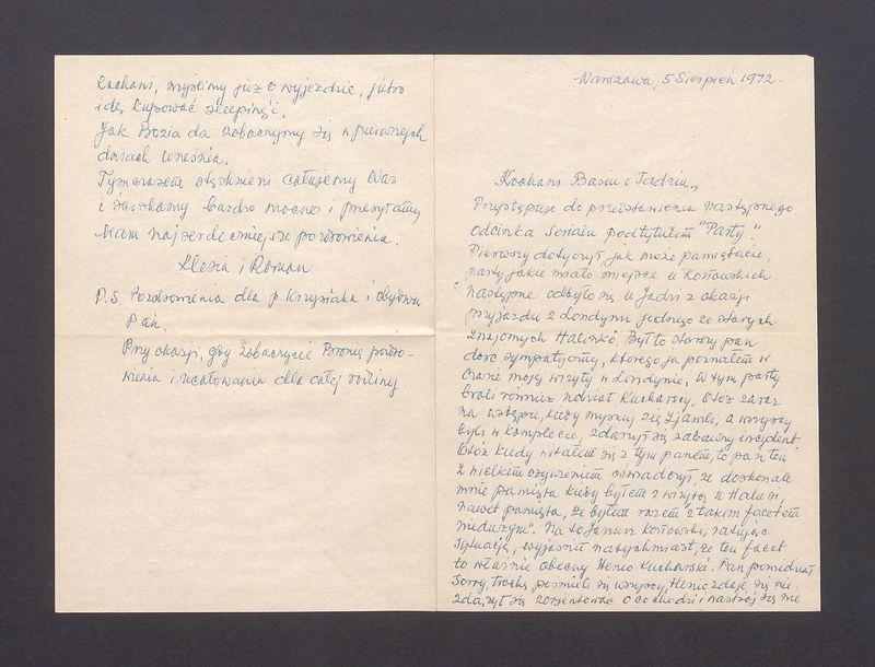 Kochani Basiu i Tadziu, Przystępuję do przedstawienia [...]