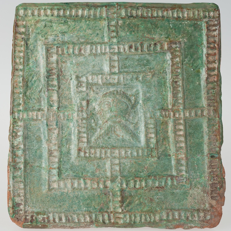 Kafel z wyobrażeniem labiryntu minotaura lub diabła