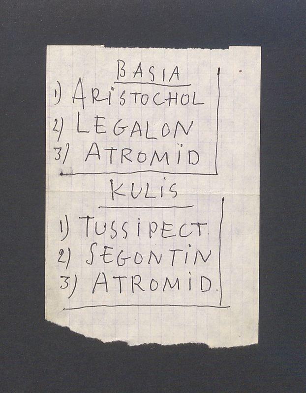 Lista lekarstw Basi i T. Kulisiewicza