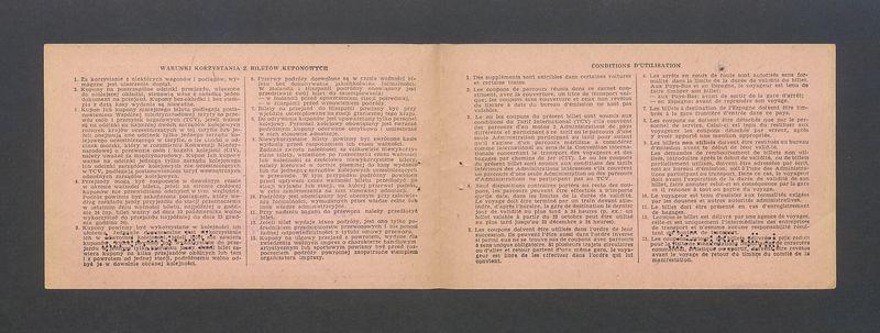 Bilet PKP na przejazd Warszawa - Wenecja