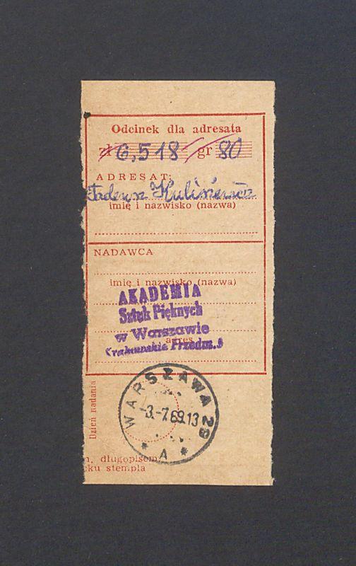 Odcinek dla odbiorcy dot. wpłat na rachunek bankowy, część III