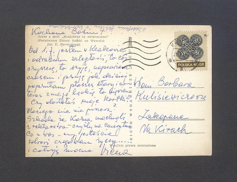 Kochana Basiu! Od 1.7. jestem w Krakowie [...]