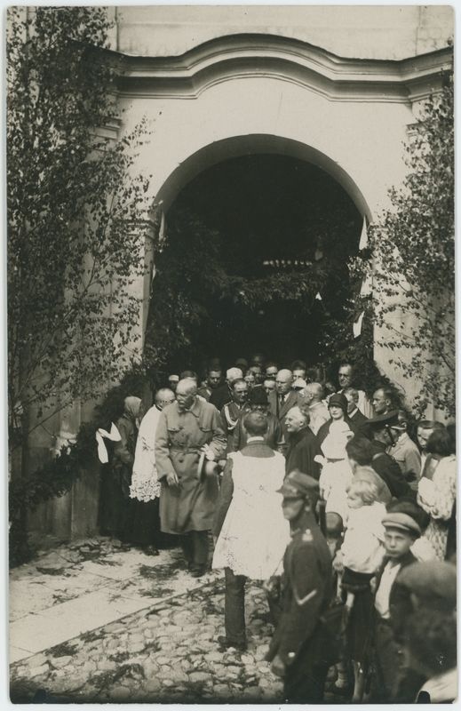 Zdjęcie z pobytu w Kaliszu . J. Piłsudskiego, I. Mościckiego, S. Wojciechowskiego