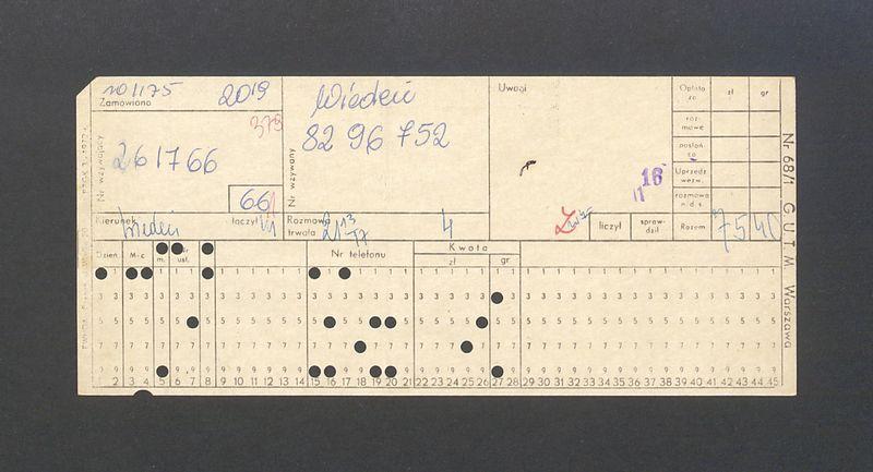 Rachunki za rozmowy telefoniczne