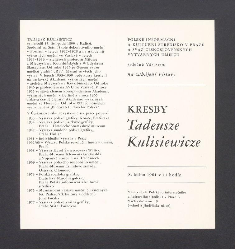 Kresby. Tadeusze Kulisiewicze 