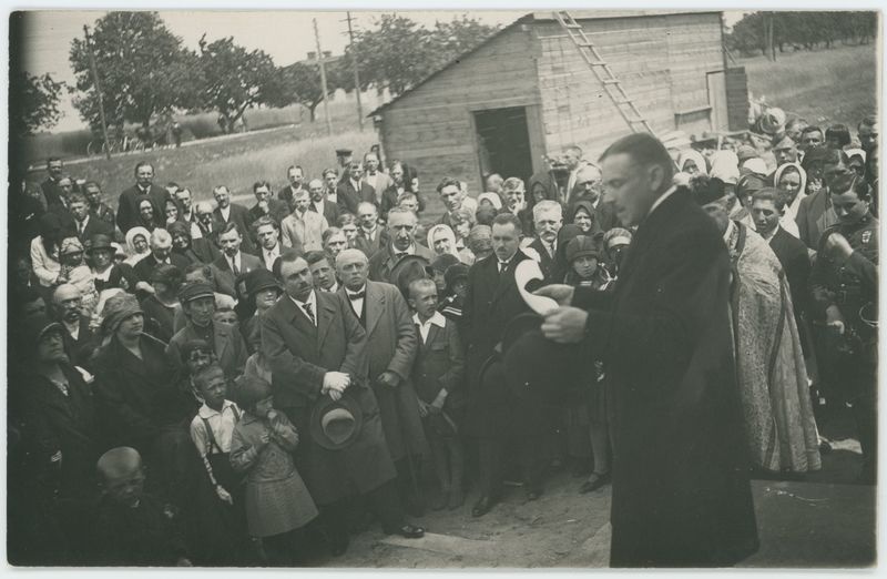 Zdjęcie z pobytu w Kaliszu . J. Piłsudskiego, I. Mościckiego, S. Wojciechowskiego