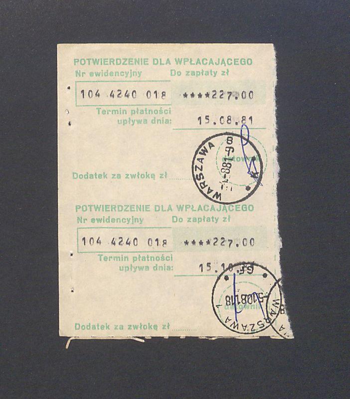 Książeczka wpłat za energię elektryczną i gaz