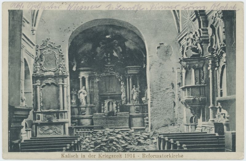 Kalisch in der Kriegszeit 1914 Reformatorkirche