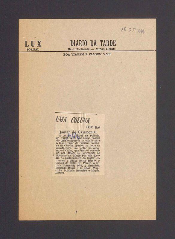 Uma Coluna. Jantar do Cerimonial [...]