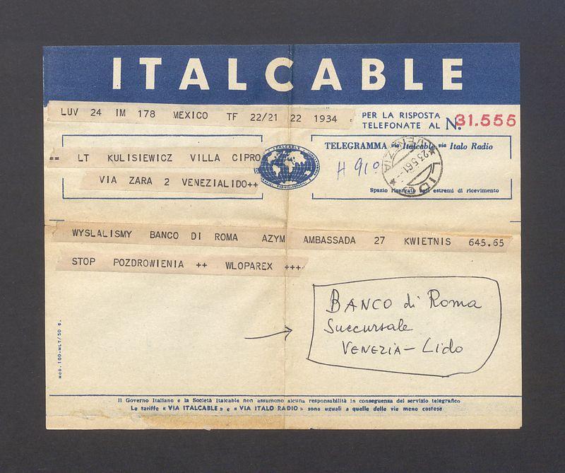 Wyslalismy Banco di Roma [...]