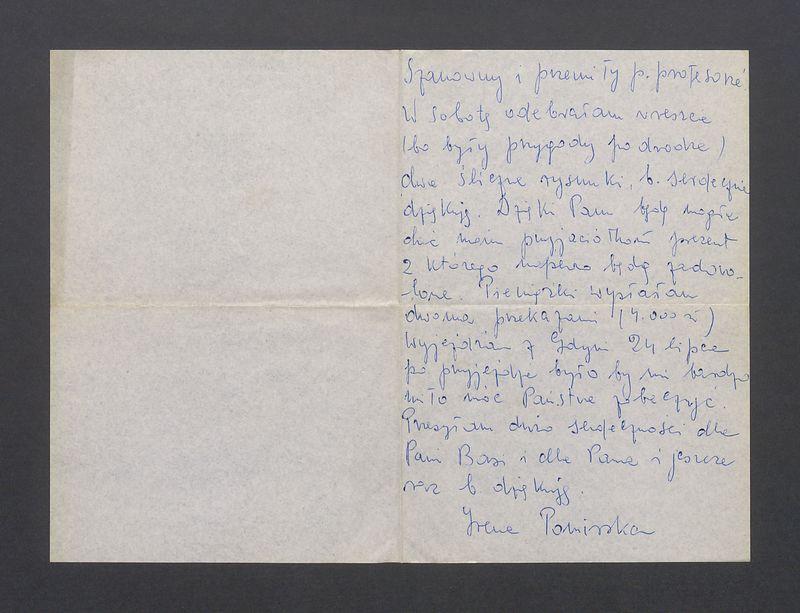 Szanowny i przemiły p. profesorze [...]