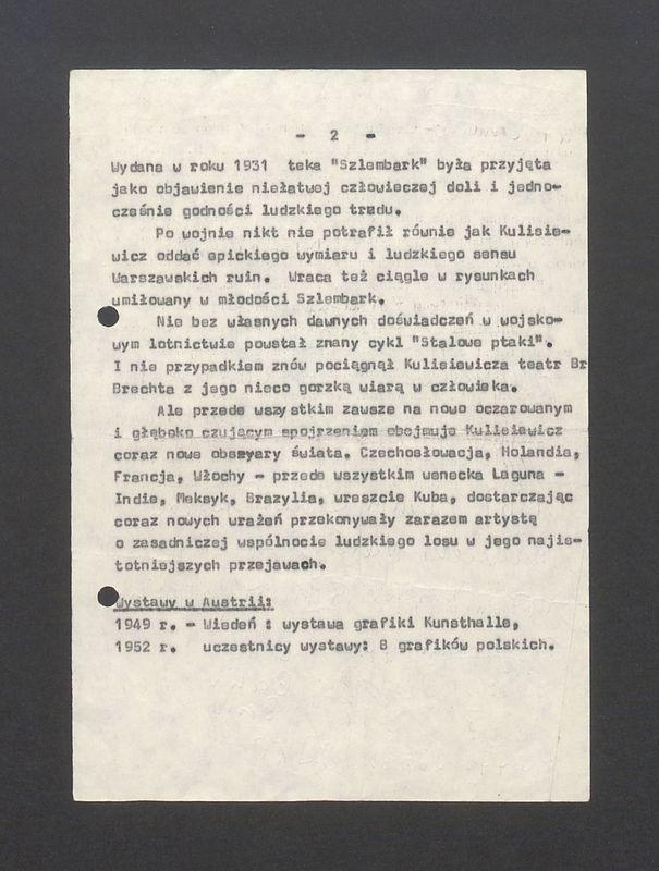 Biogram Tadeusza Kulisiewicza