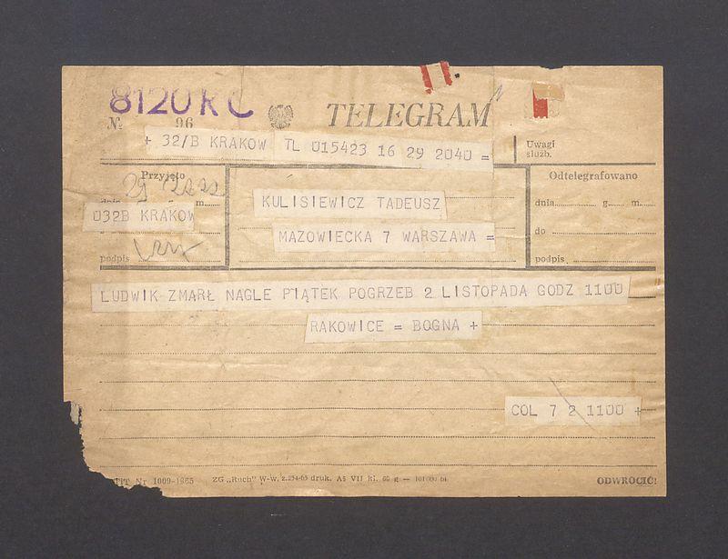 Ludwik zmarł nagle piątek pogrzeb [...]