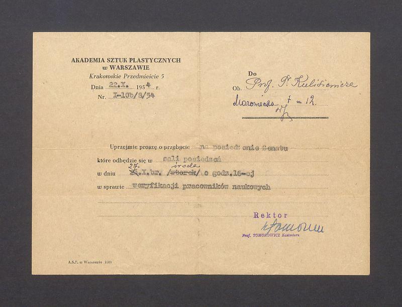 Zaproszenie na posiedzenie Senatu