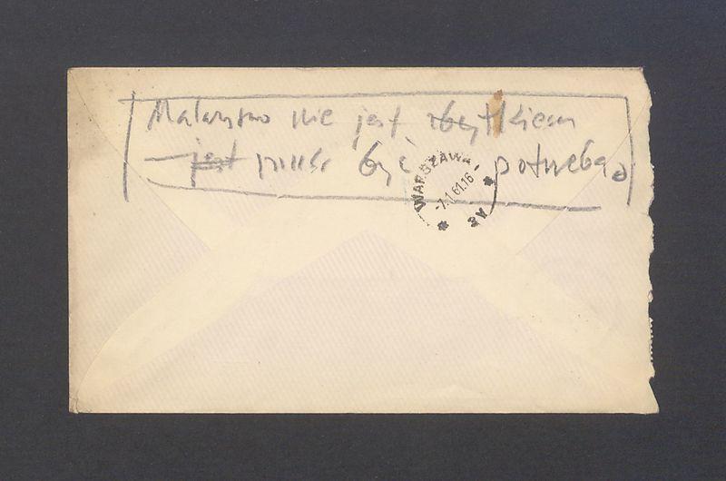 Koperta, adr. Herrn Tadeusz Kulisiewicz