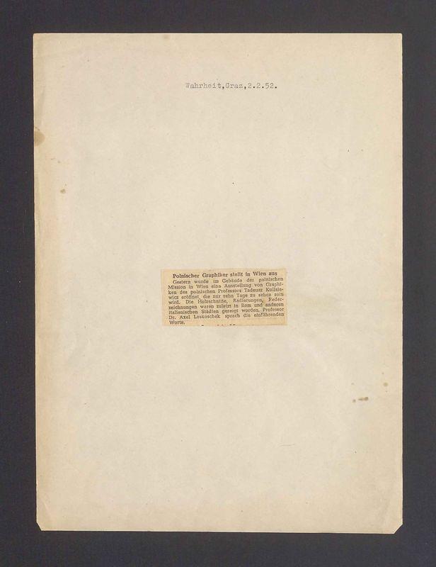 Polnischer Graphiker stellt in Wien aus [...]