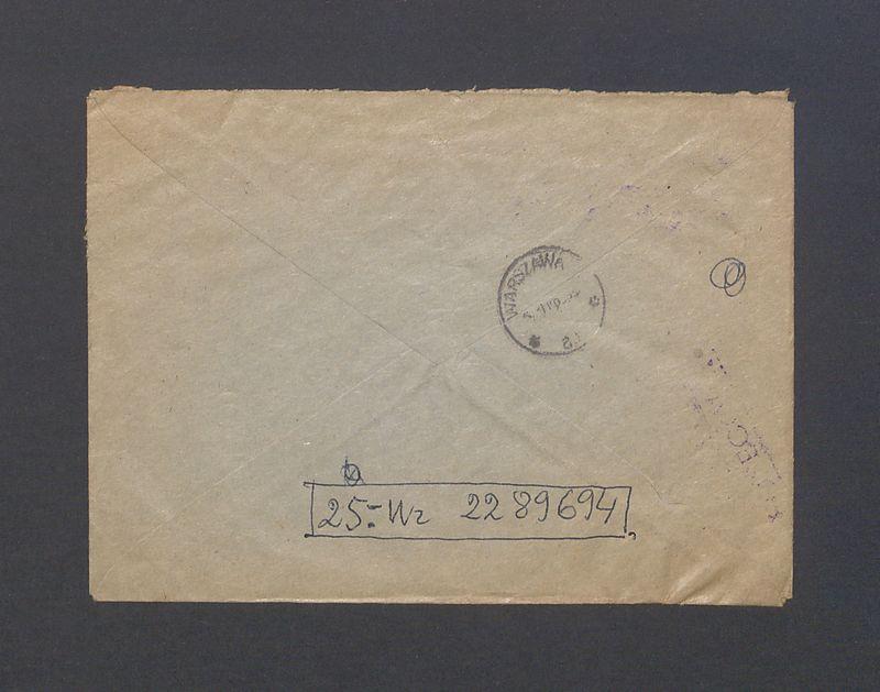 Koperta, nad. Biuro Handlu Zagranicznego Desa
