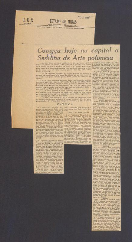 Comeca hoje na capital a Semana de Arte polonesa