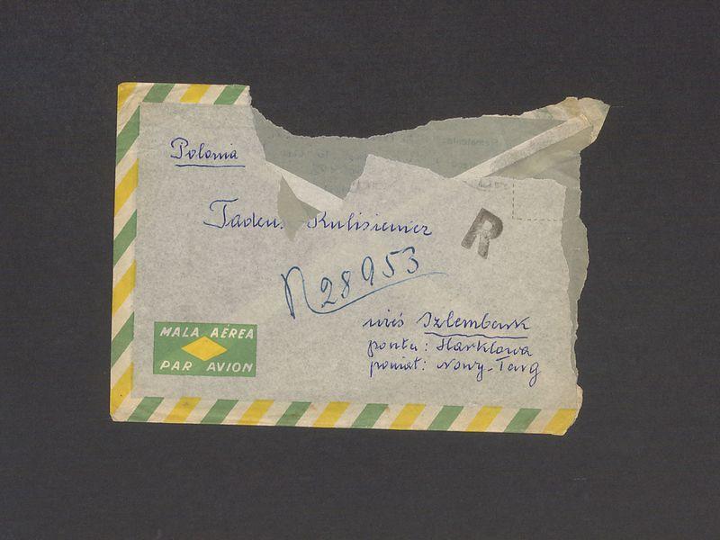 Koperta, adr. Tadeusz Kulisiewicz