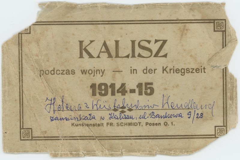 Kalisz podczas wojny - in der Kreigszeit - okładka 